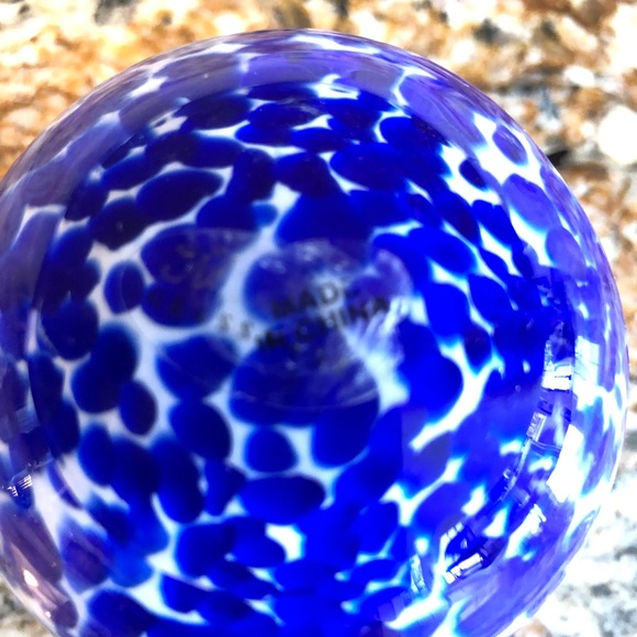 Blue and White Glass Perfume Bottle-EUC - Picture 3 of 7